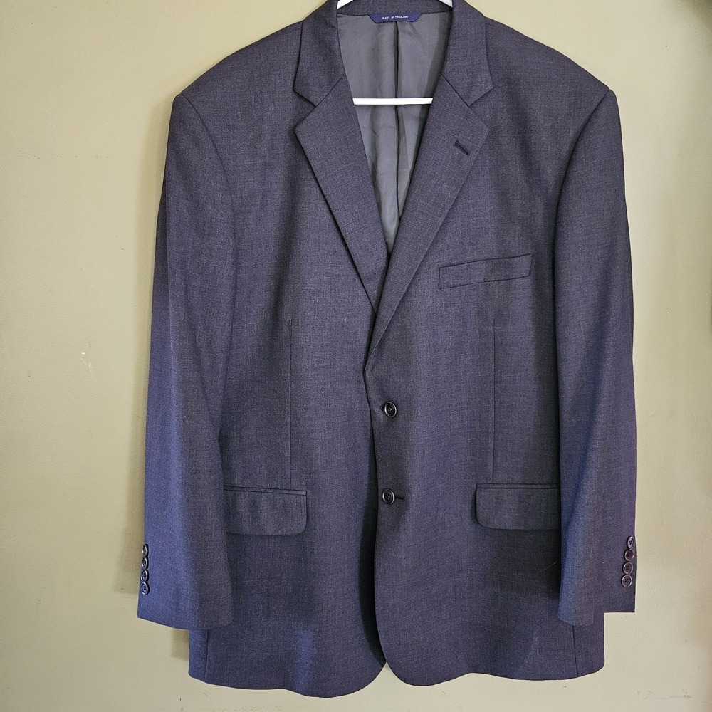 Brooks Brothers Blazer 46R Fitzgerald WOOL Sport Coat Jacket Dark Grey Clean